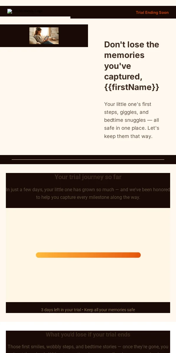 Trial Expiring Email Template for Baby Kids