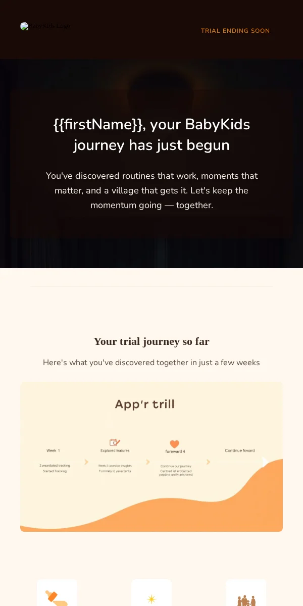 Trial Expiring Email Template for Baby Kids