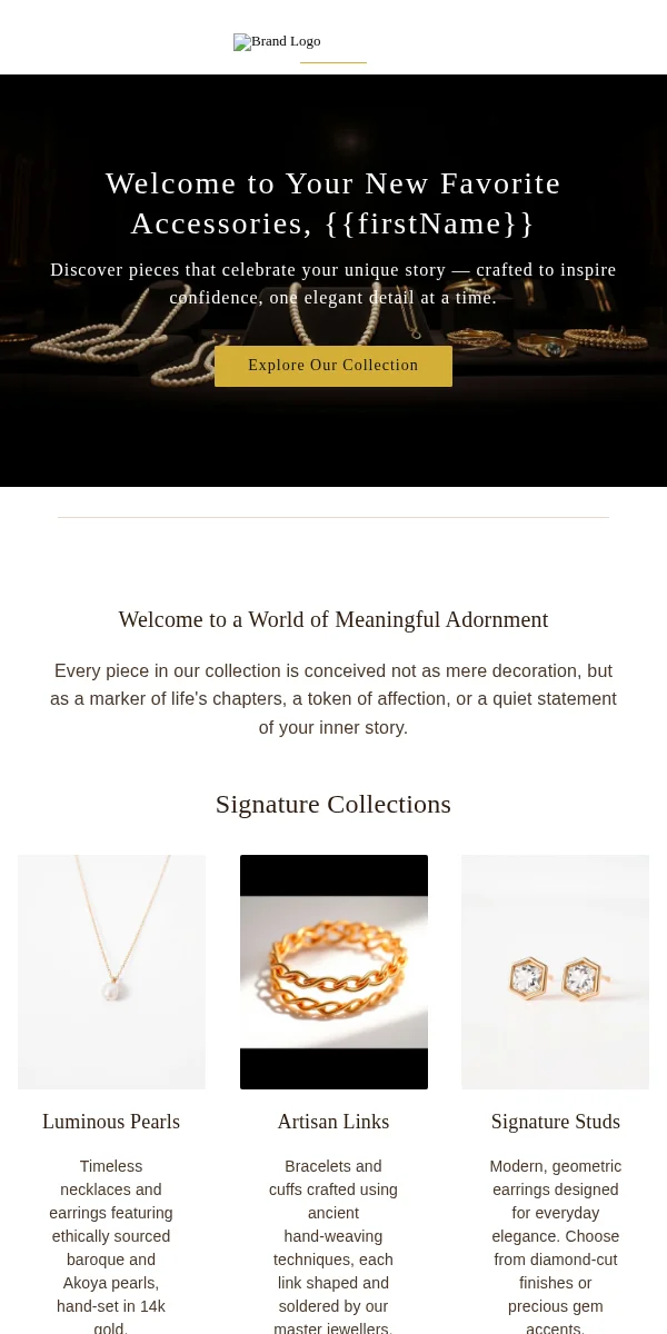 welcome email automation for jewelry brands