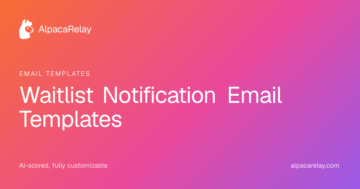 Waitlist Notification Email Templates | Free & Customizable Designs ...